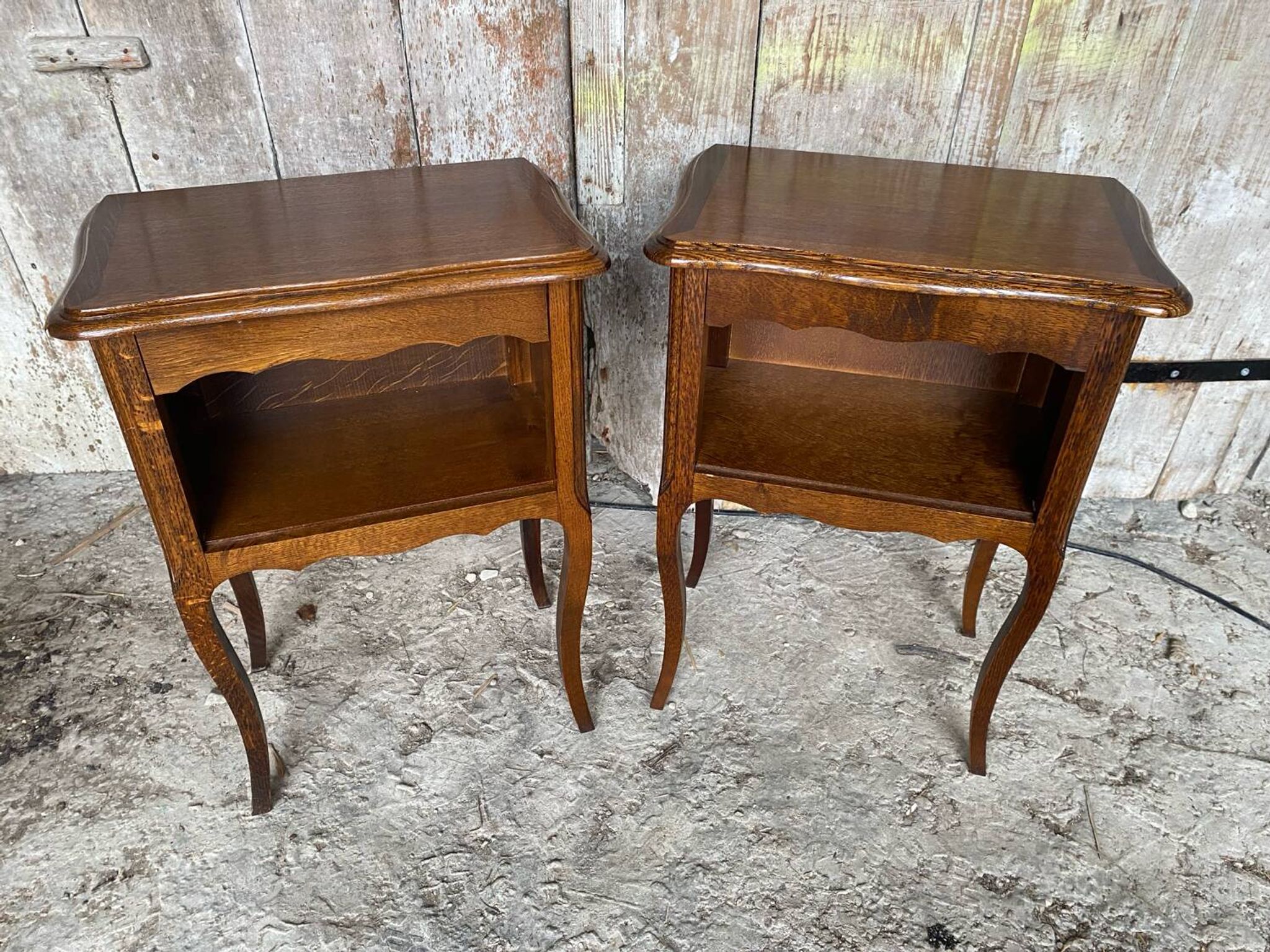 Louis XV Style Nightstand with Drawer + Vintage Case #D50