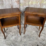 Louis XV Style Nightstand with Drawer + Vintage Case #D50
