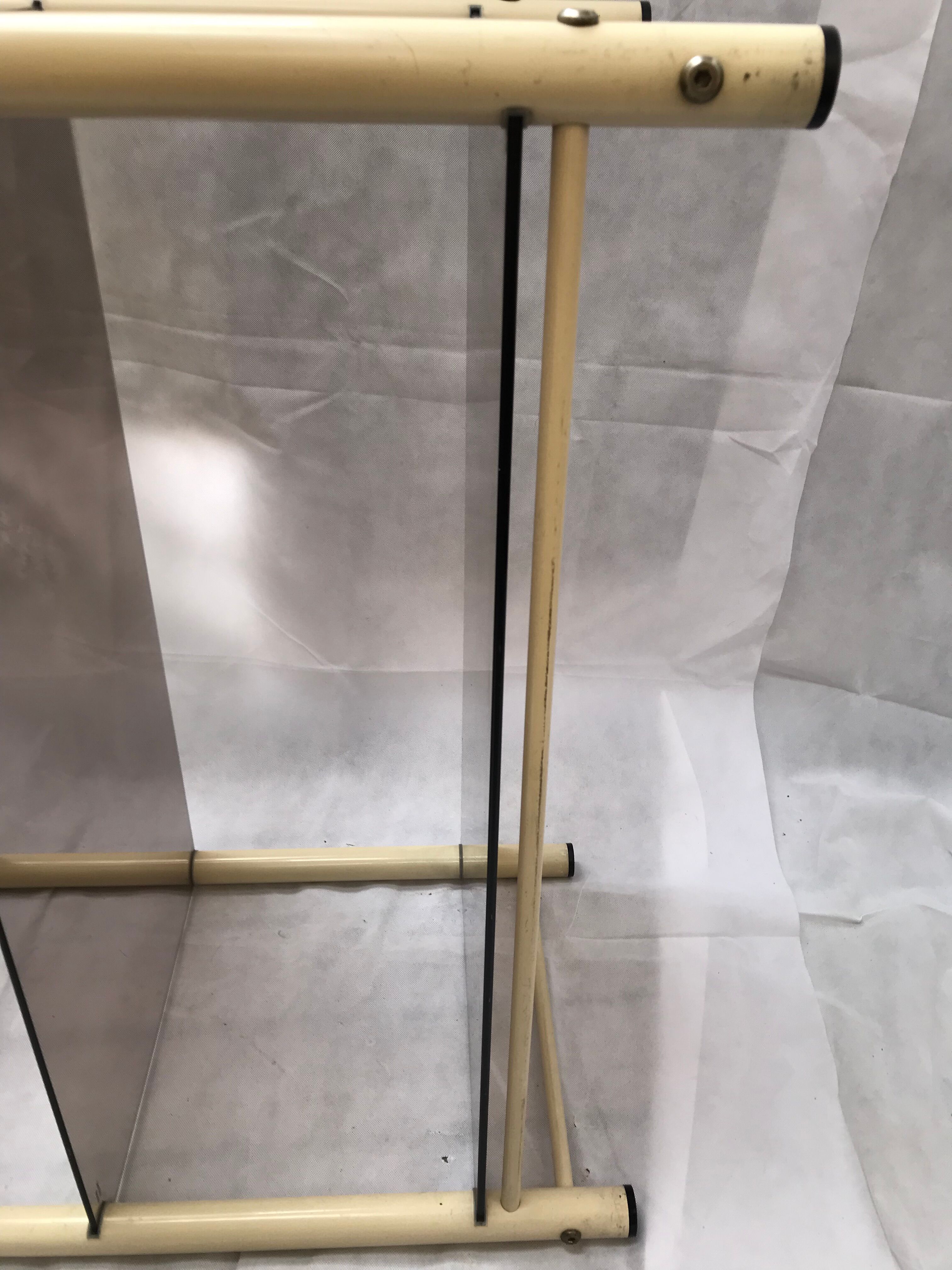Beige metal console and smoked tempered glass Yves Boutboul