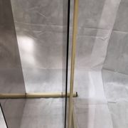 Beige metal console and smoked tempered glass Yves Boutboul