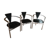 Lot de 3 chaises belgo chrom