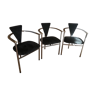 Lot de 3 chaises belgo chrom