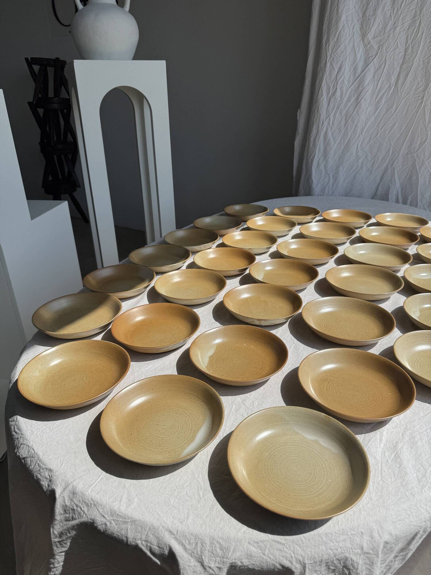 Set of 29 CNP village France D19 soup plates