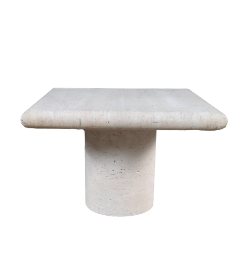 Travertine table, Italy, 1980s