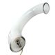 White Murano glass sculptural lamp, Barbini Italy 1970s