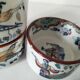 Ensemble de 4 tasses à bouillon Digoin & Sarreguemines, décor Timor