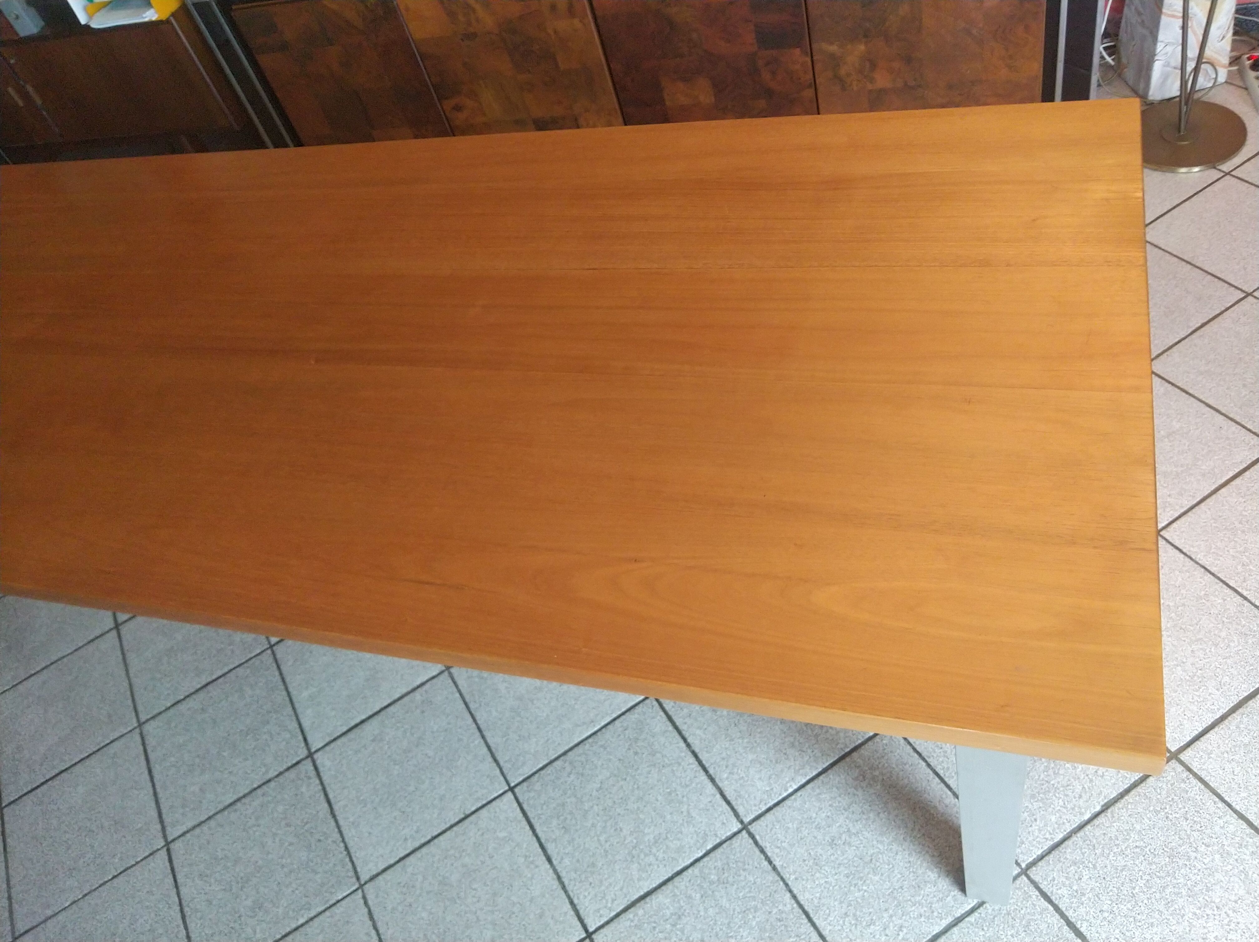 Solid walnut table circa 1980 with double patina