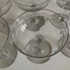 Set of 6 faceted cut crystal champagne glasses, Napoleon III style