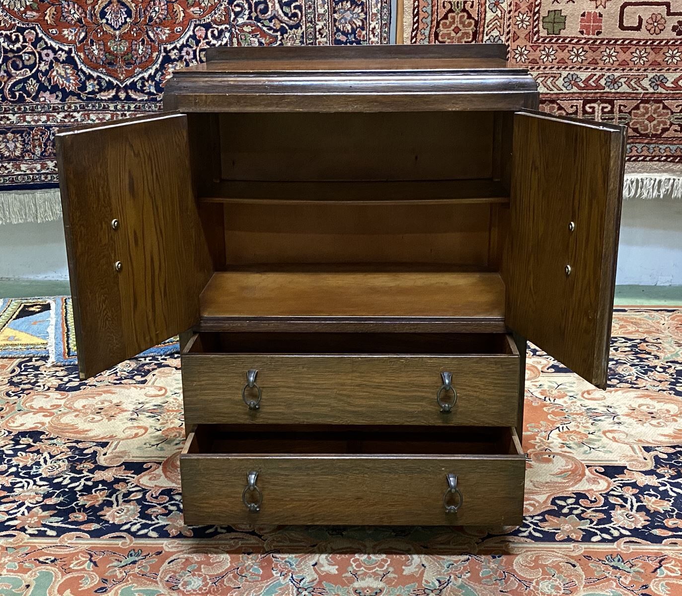 English Art Deco oak bar - 1930s