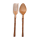 Giant wooden totem-style cutlery, 60s