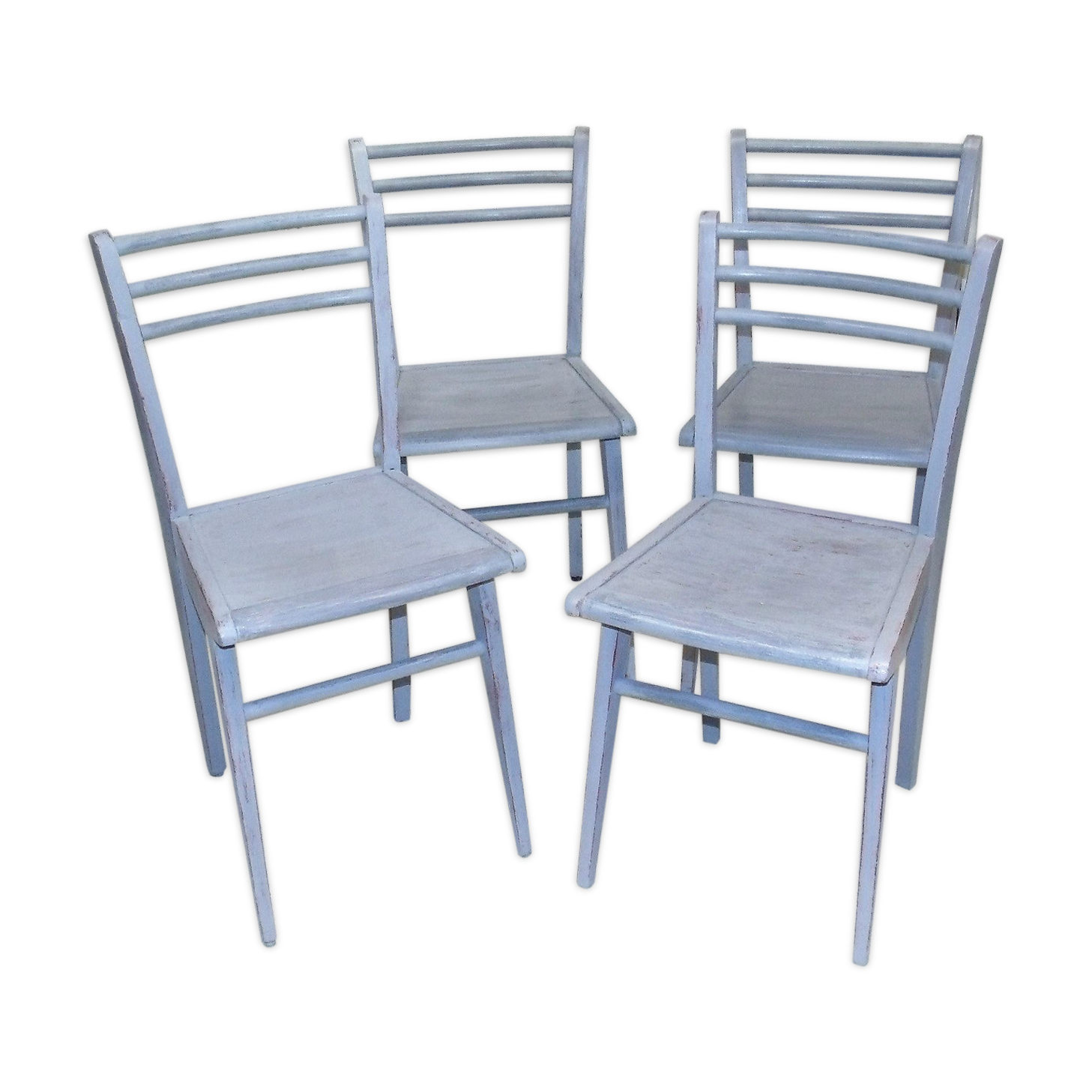 Lot of 4 Chair 1950 luterma painted