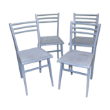 Lot of 4 Chair 1950 luterma painted