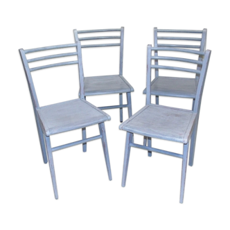 Lot of 4 Chair 1950 luterma painted