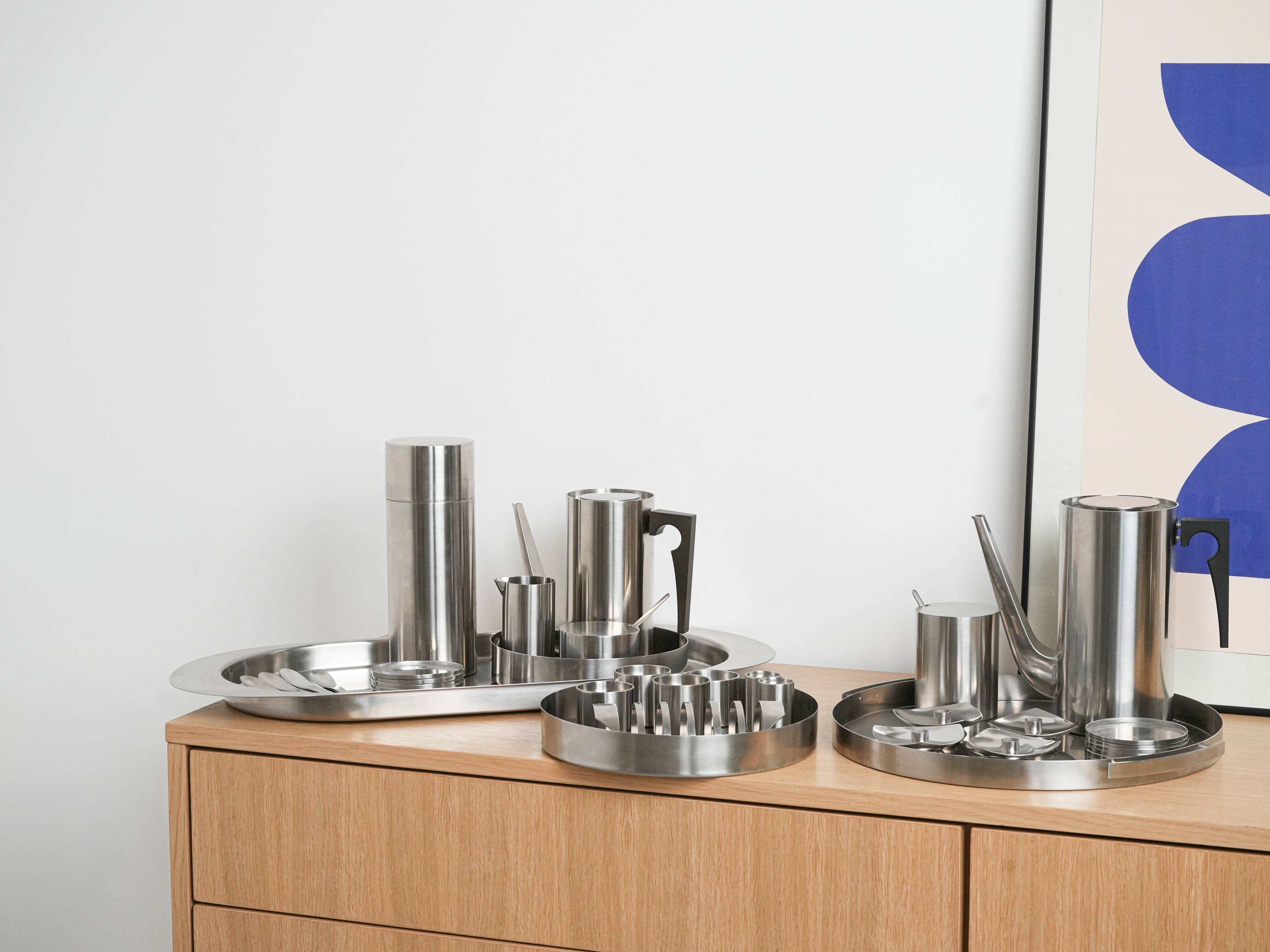 Serving set, Danish design, 1960s, designer: Arne Jacobsen,Stelton