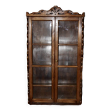 19th century walnut display case