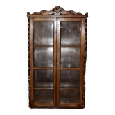 19th century walnut display case