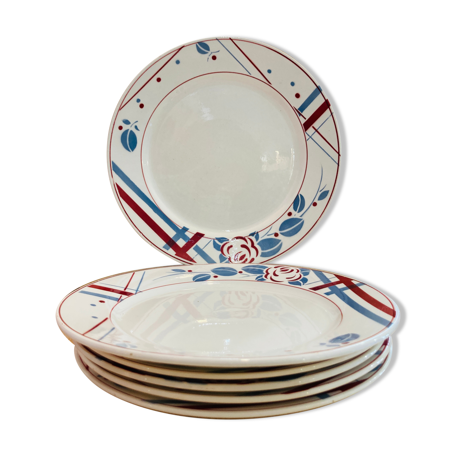 6 plates Beaujeu Digoin Sarreguemines