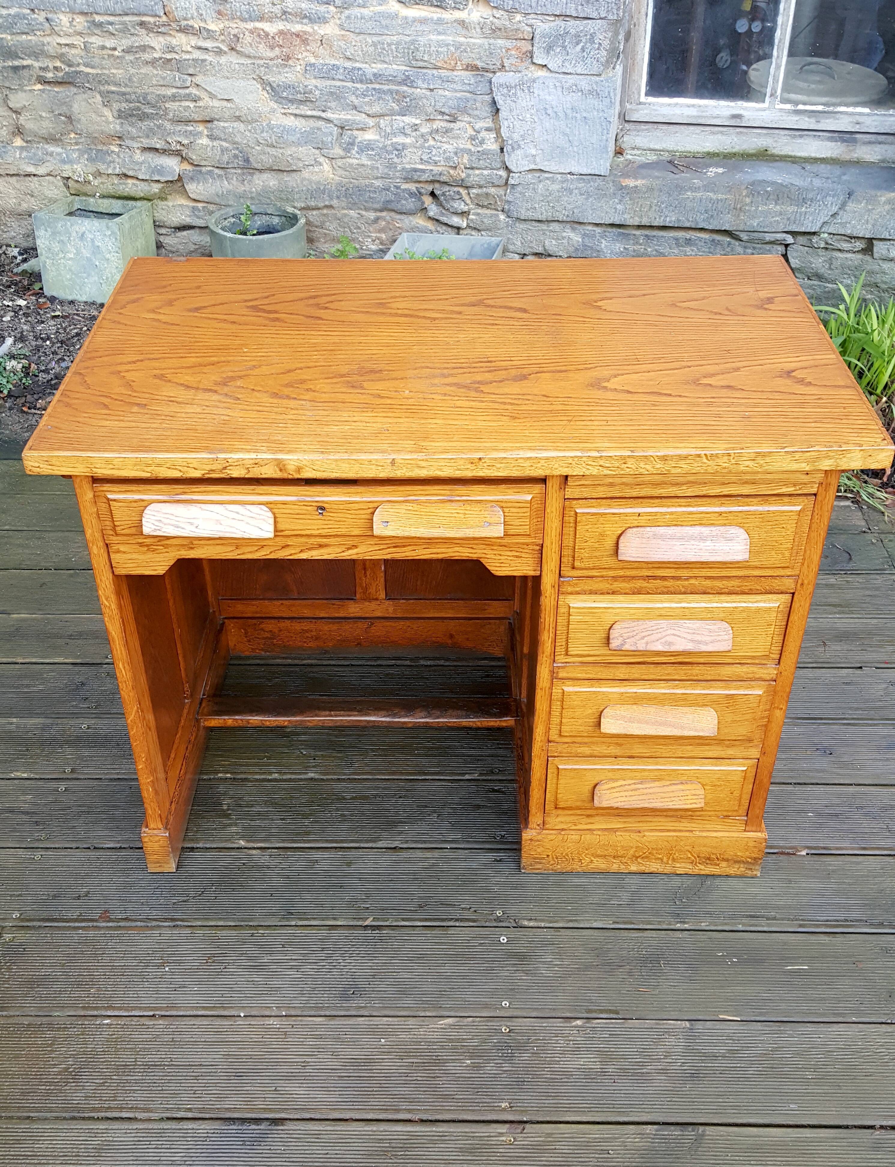 Oak desk 50s