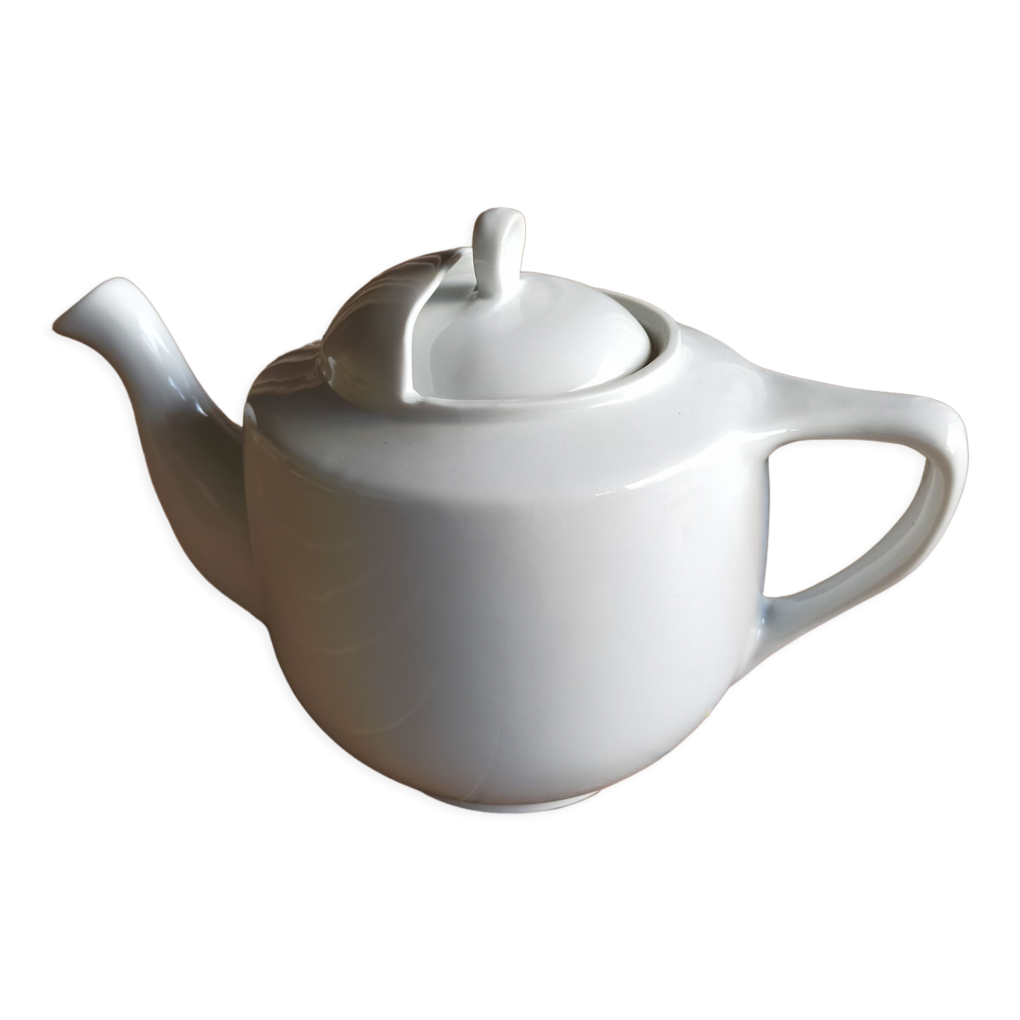 White porcelain teapot