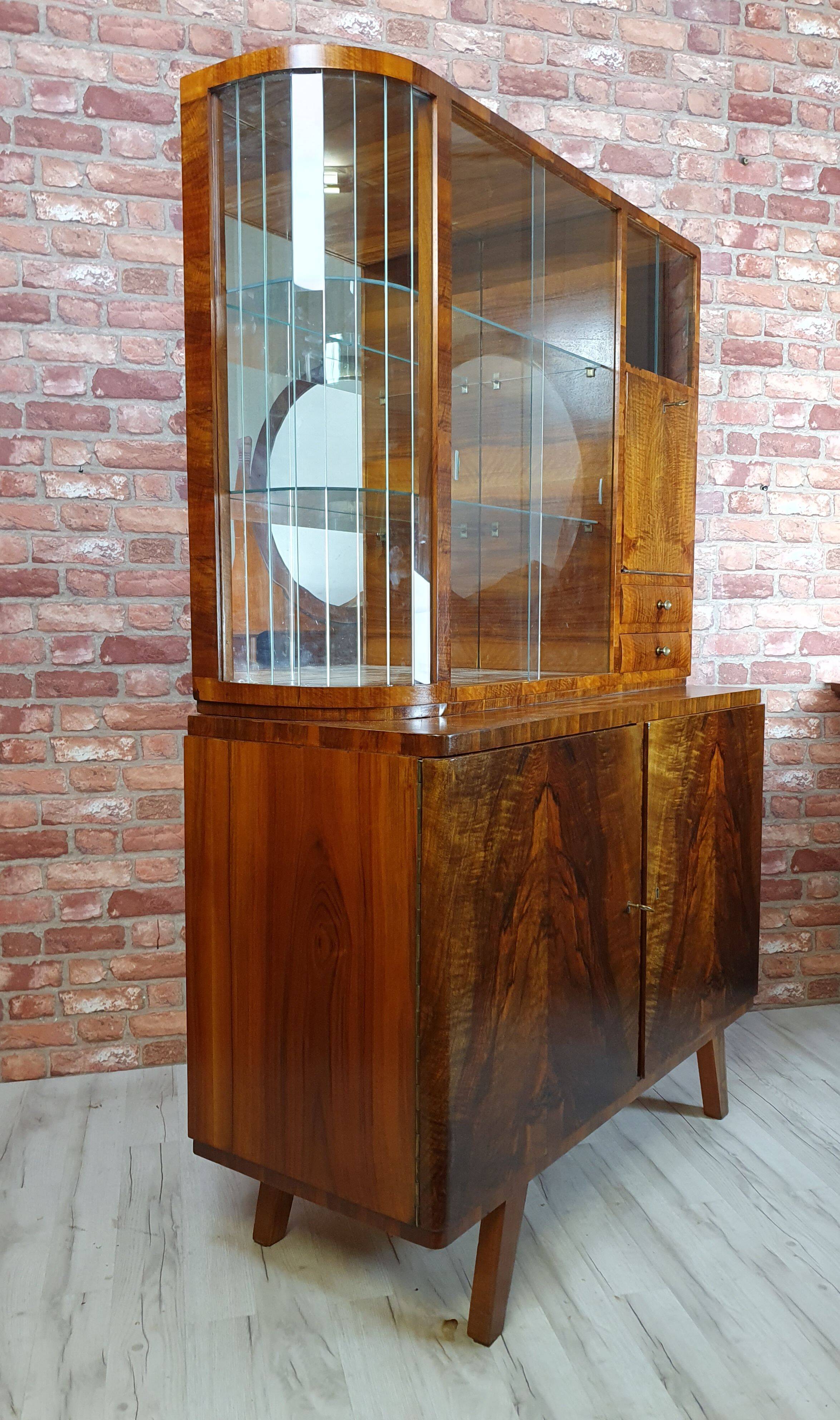 Renovated art deco highboard, Poland 1940