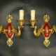 Pair of Empire style swan sconces Petitot