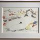 Watercolor in colors signed by alain bonnefoit, nude elongated, 2015