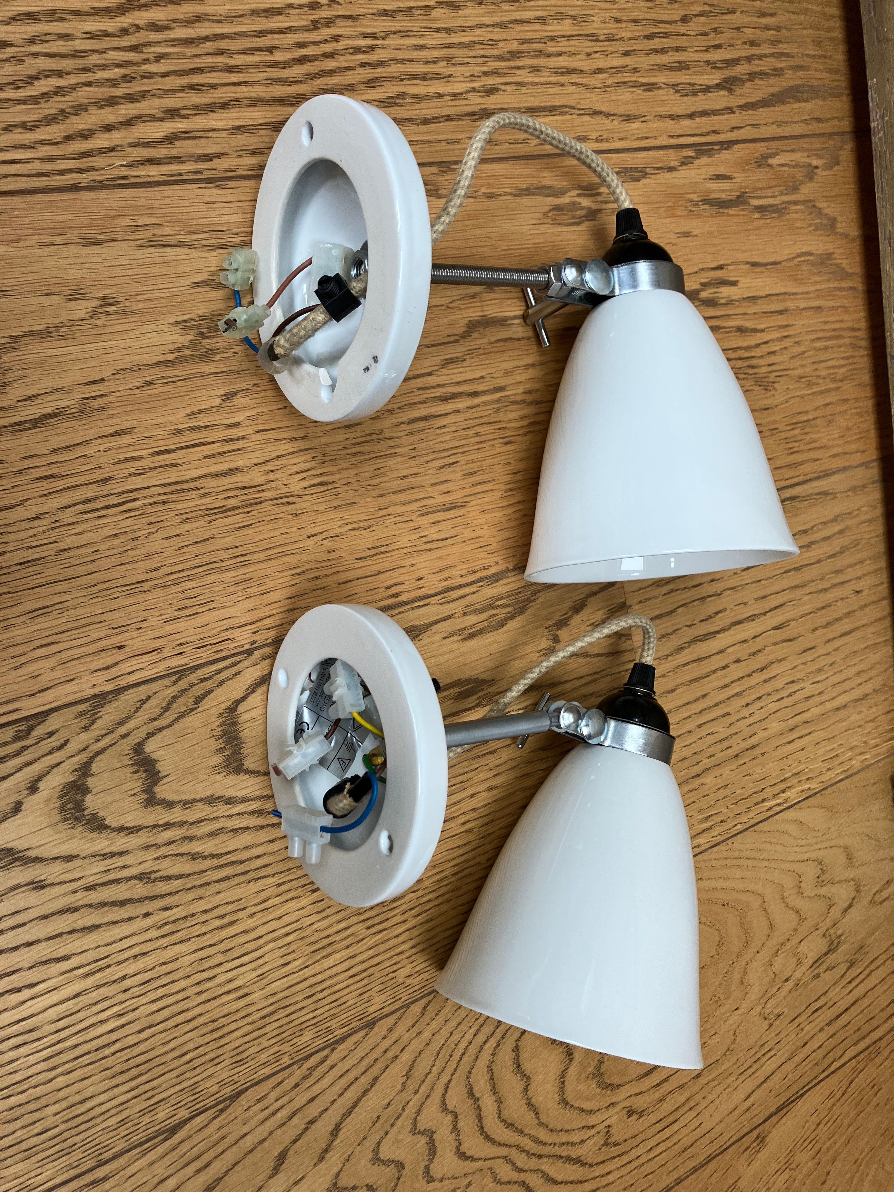 2 original btc hector wall lamps