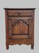 Small cupboard, jam cabinet with one door and one drawer, rustic, oak, solid wood.