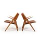 Fauteuils en chêne CH-28 de Hans J. Wegner