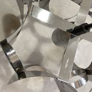 space age chrome metal suspension