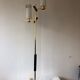 Lampadaire métal laiton et  opaline Maison Arlus