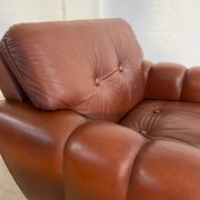 Vintage Danish mid-century Svend Skipper leather club chair 1970s