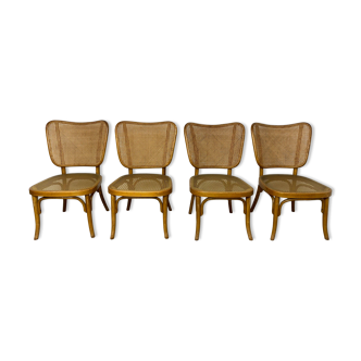 Set of 4 chairs model A821 by Adolf Gustav Schneck for Thonet Mundus