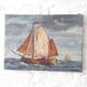 Oil on canvas, sailboats