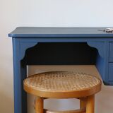 Small desk or vintage dressing table, blue