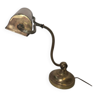 Antique brass desk lamp from a notary.