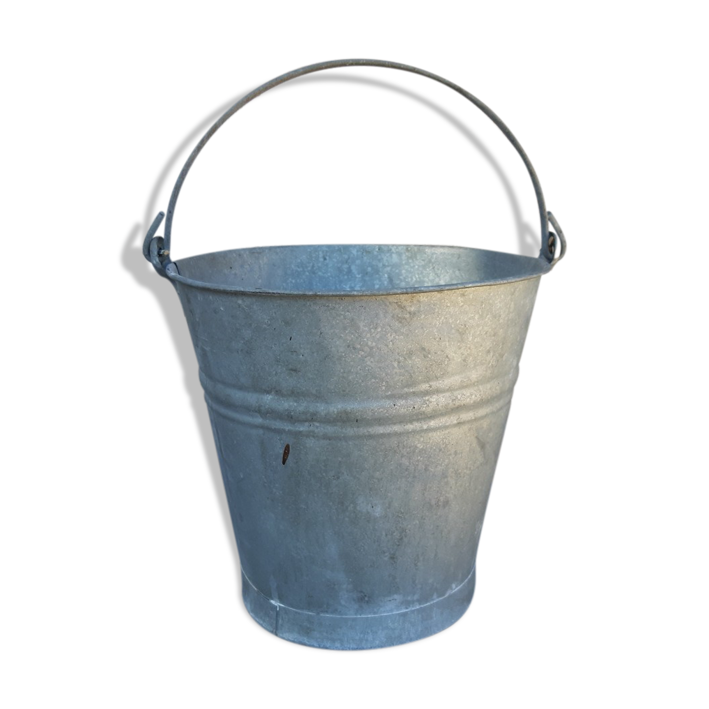 Vintage zinc galvanized steel bucket