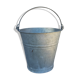 Vintage zinc galvanized steel bucket