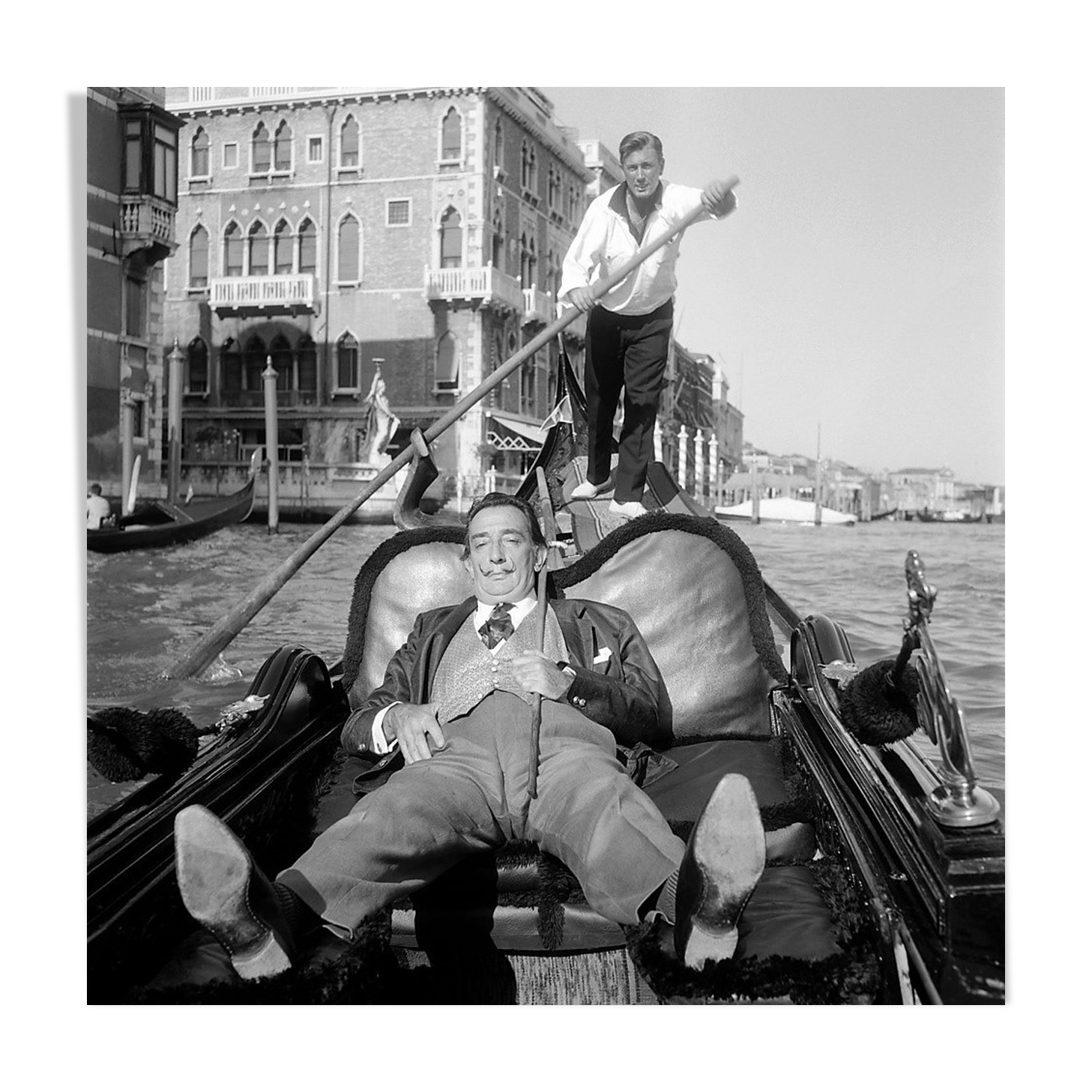 Photography, "Salvador Dali in Venice", 1961 / NB / 15 x 15 cm