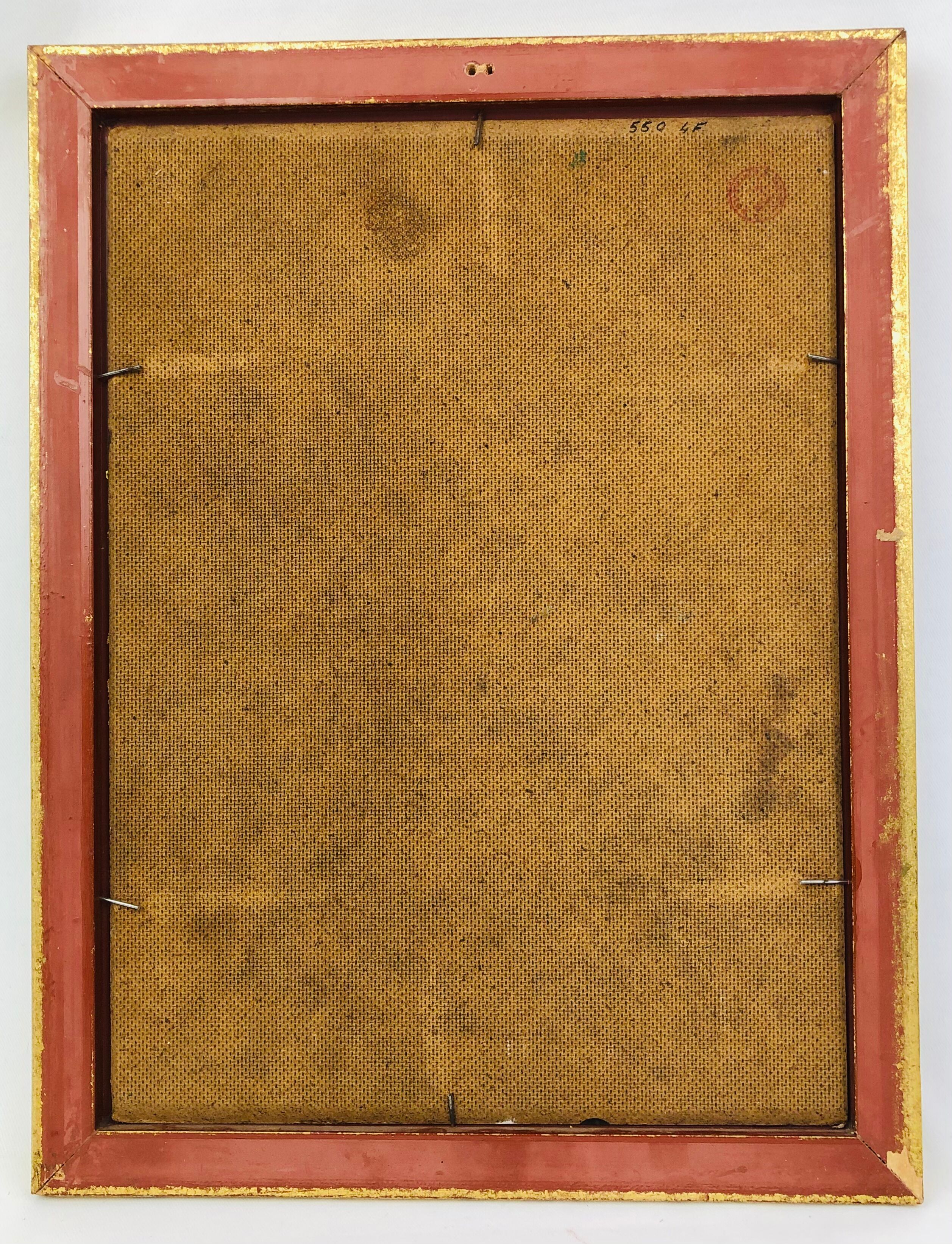 Oil on framed panel, "Bouquet of roses," 20th