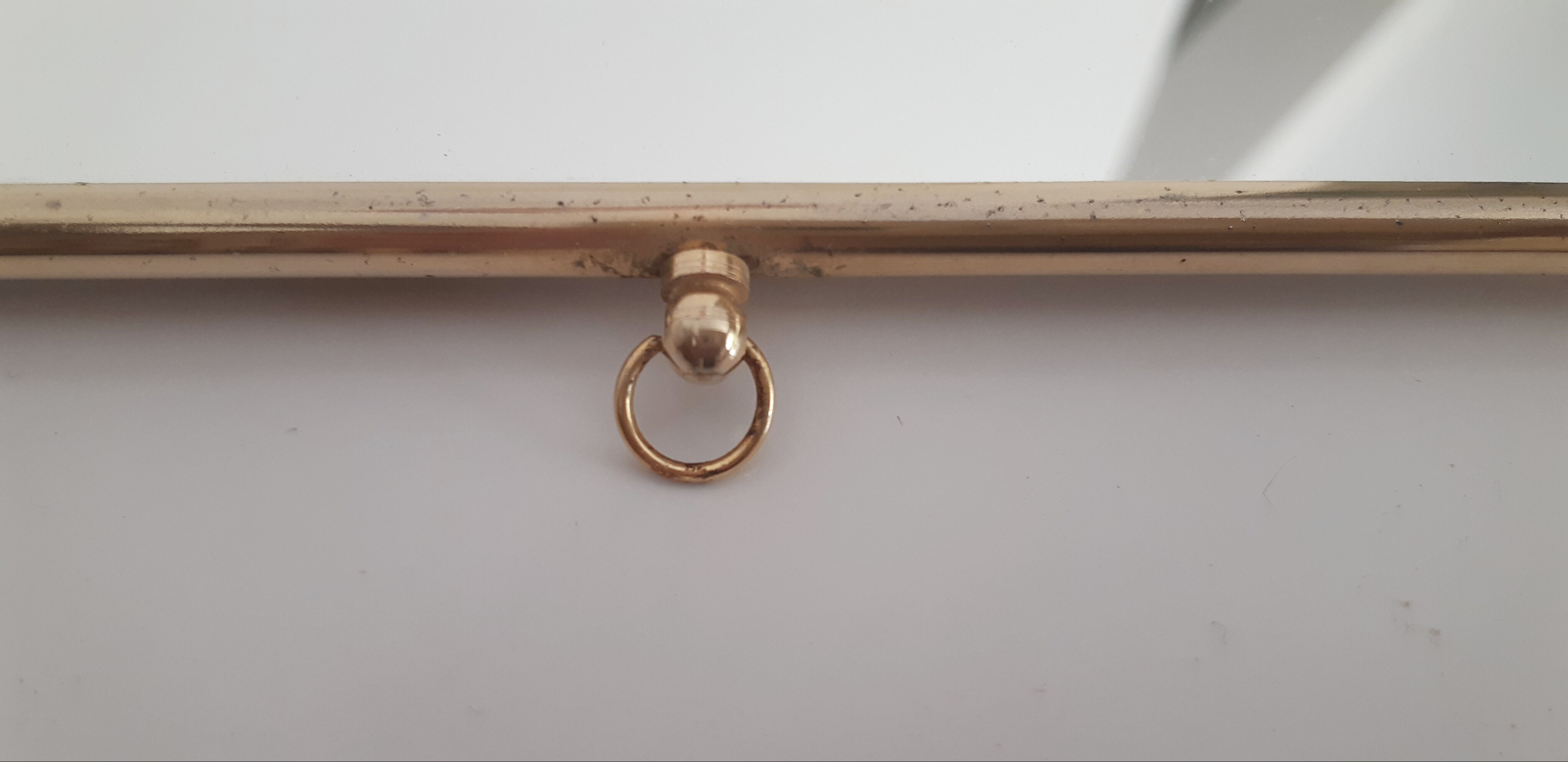 Golden barber mirror