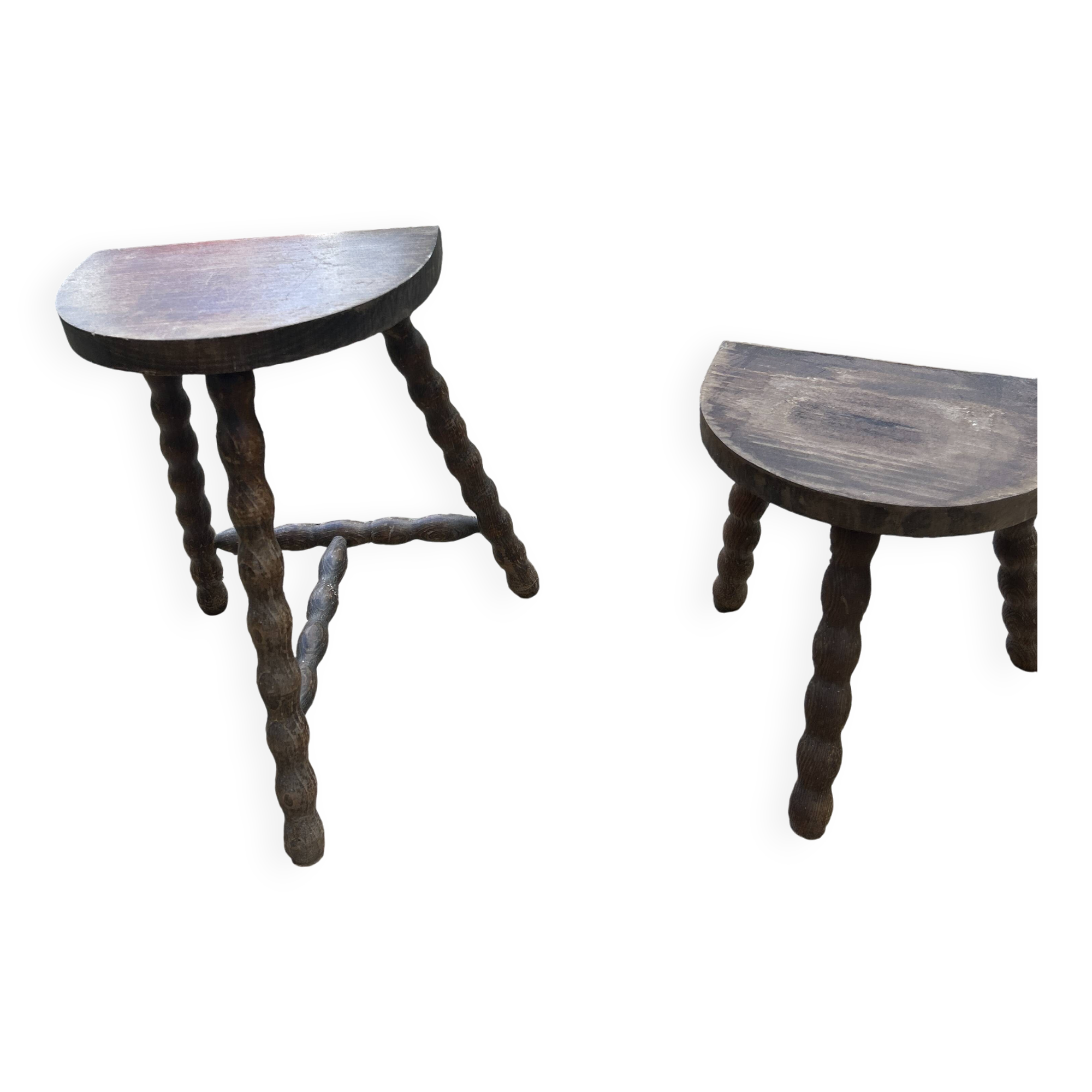 Vintage rustic style tripod stool