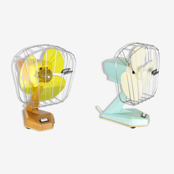 Mid-century small italian colorful fans