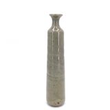 Ceramic bottle vase, abstract decor, 70s