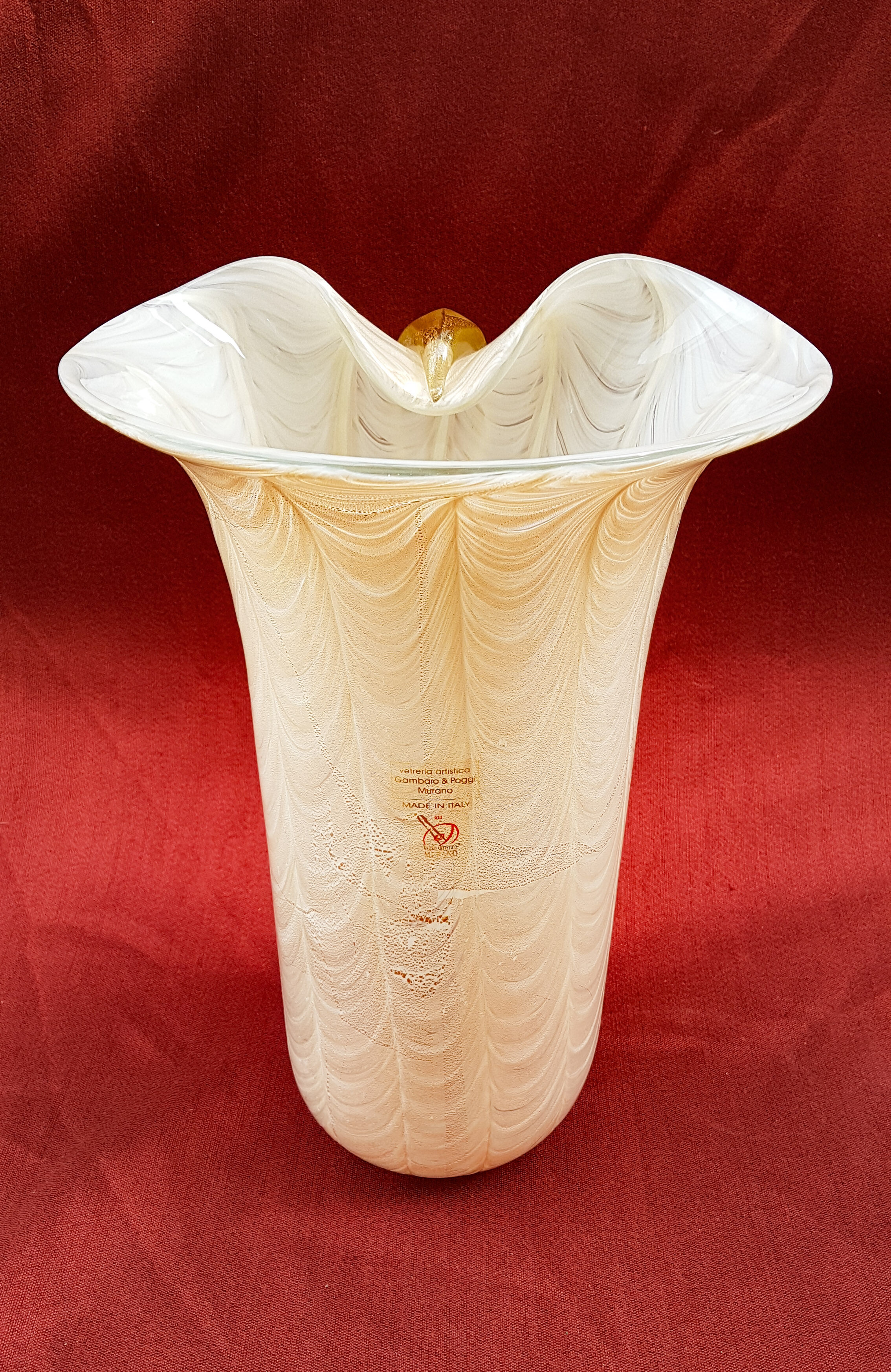 Vase verre soufflé Murano Gambaro & Poggi