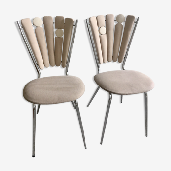 Vintage deconstructured "petals" chairs restored