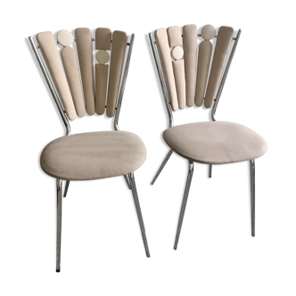 Vintage deconstructured "petals" chairs restored