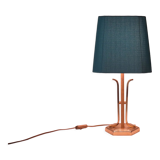 Mid-century brass table lamp with new custom lampshade.