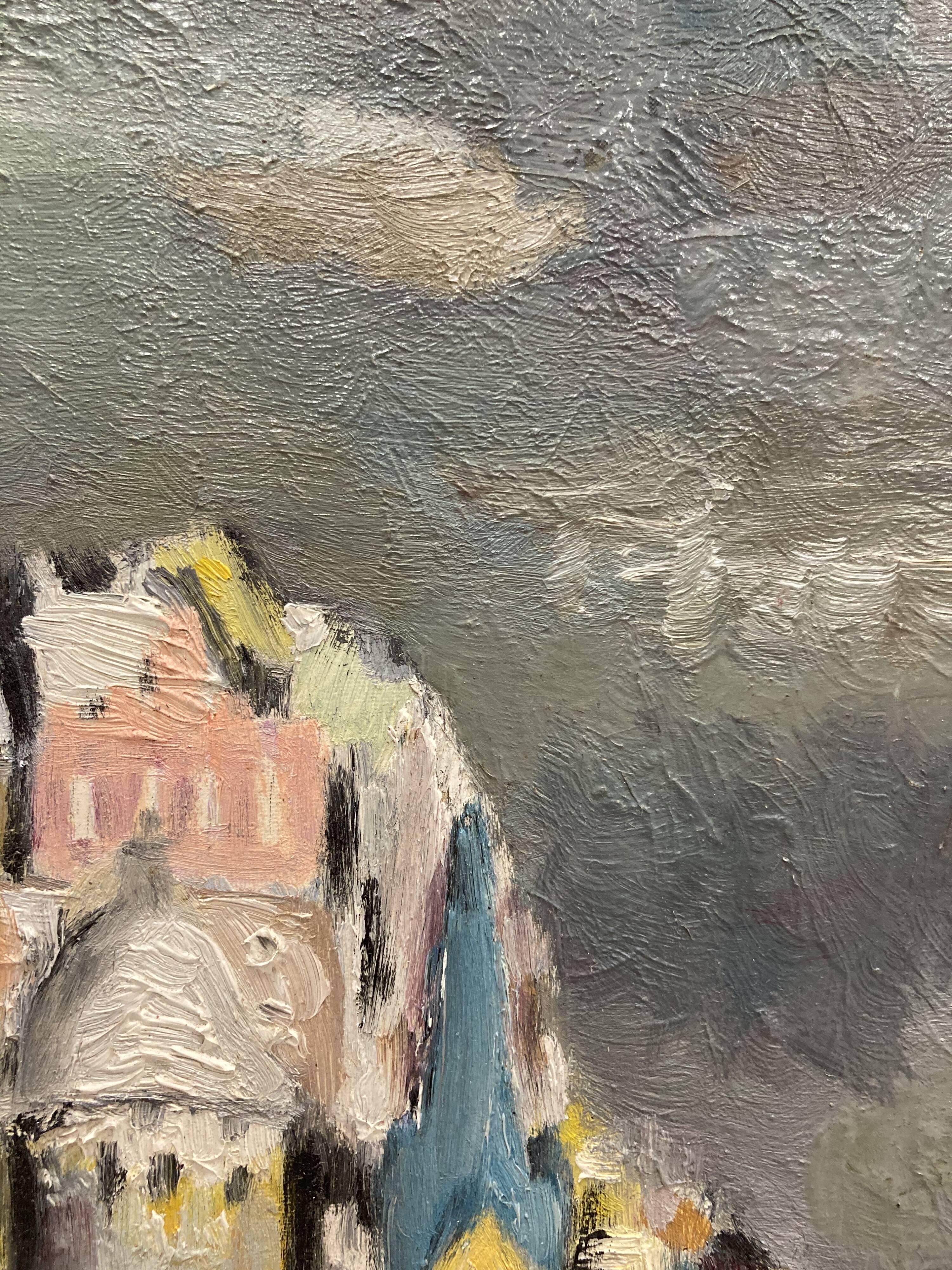 Huile sur panneau vintage
