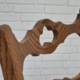 1970s, set of 4 Danish dining chairs, original condition, oak wood, furniture velour.